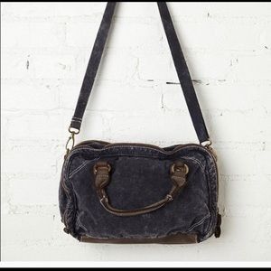 Free People Purple and Brown Crossbody Bag